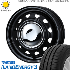 新品 ムーブ ミラ ラパン 165/55R14 TOYO ナノエナジー3 ウェッズ ネオキャロ 14インチ 4.5J +45 4/100 サマータイヤ ホイール 4本SET