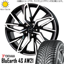 新品 86 プリウス レガシィ BRZ 215/45R17 Y/H 4S AW21 クロノス CH112 17インチ 7.0J +47 5/100 オールシーズンタイヤ ホイール 4本SET_画像1