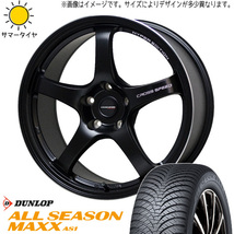 新品 レガシィB4 225/45R18 DUNLOP AS1 クロススピード CR5 18インチ 7.5J +48 5/100 オールシーズンタイヤ ホイール 4本SET_画像1