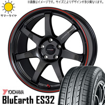 新品 86 プリウス レガシィ BRZ 215/45R17 Y/H Es ES32 クロススピード CR7 17インチ 7.0J +47 5/100 サマータイヤ ホイール 4本SET_画像1