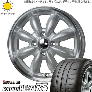 新品 軽自動車用 165/50R15 BS ポテンザ RE-71RS ララパーム カップ2 15インチ 5.5J +45 4/100 サマータイヤ ホイール 4本SET