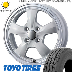 新品 ハイゼットピクシス 145/80R12 トーヨータイヤ V02E グラフト 5S 12インチ 4.0J +42 4/100 サマータイヤ ホイール 4本SET