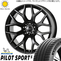 新品 プリウスα ステージア 225/40R18 MICHELIN PS5 レッジェーロ 18インチ 8.0J +43 5/114.3 サマータイヤ ホイール 4本SET_画像1