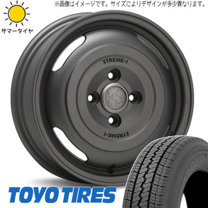 新品 サクシード 155/80R14 14インチ 6PR TOYO V02E MLJ エクストリームJ ジャーニー 5.0J +30 4/100 サマータイヤ ホイール 4本SET