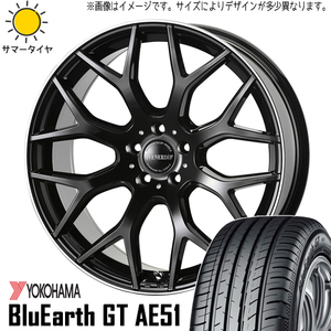 新品 CX-3 ヤリスクロス 225/40R19 Y/H GT AE51 ヴェネルディ レッジェーロ 19インチ 7.5J +48 5/114.3 サマータイヤ ホイール 4本SET