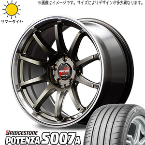 新品 プリウス ワゴン 215/40R18 ブリヂストン ポテンザ S007A RMP RACING R10 18インチ 7.5J +48 5/100 サマータイヤ ホイール 4本SET