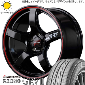 新品 86 プリウス レガシィ BRZ 215/45R17 BS レグノ GR-V2 RMP RACING R50 17インチ 7.0J +47 5/100 サマータイヤ ホイール 4本SET