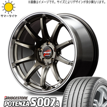 新品 ホンダ CR-Z 205/45R17 ブリヂストン ポテンザ S007A RMP RACING R10 17インチ 7.0J +47 5/114.3 サマータイヤ ホイール 4本SET_画像1