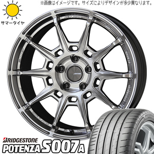 新品 クラウン CX-3 225/45R18 BS ポテンザ S007A ガレルナ レフィーノ 18インチ 8.0J +45 5/114.3 サマータイヤ ホイール 4本SET