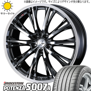 新品 bB キューブ ノート 205/45R17 ブリヂストン ポテンザ S007A レオニス RT 17インチ 6.5J +42 4/100 サマータイヤ ホイール 4本SET