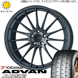 新品 スカイラインGT-R R33 R34 245/40R18 Y/H ADVAN A052 エンケイ RS05RR 18インチ 9.5J +22 5/114.3 サマータイヤ ホイール 4本SET