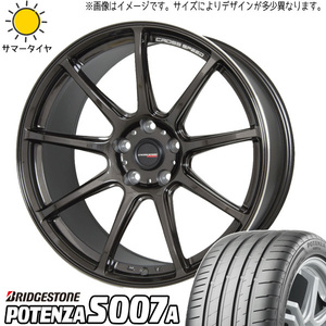 新品 レガシィB4 225/45R18 ブリヂストン ポテンザ S007A クロススピード RS9 18インチ 7.5J +48 5/100 サマータイヤ ホイール 4本SET