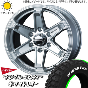 新品 ジムニーシエラ 195/80R15 15インチ MUDSTAR ラジアル M/T キーラー タクティクス 6.0J ±0 5/139.7 サマータイヤ ホイール 4本SET