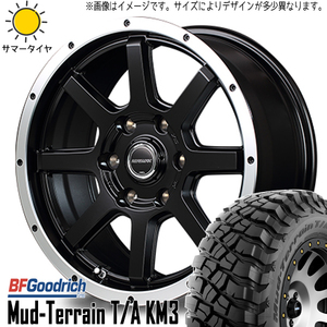 新品 スズキ ジムニー 225/75R16 BFグッドリッチ マッドテレーン KM3 WF-8 16インチ 5.5J +22 5/139.7 サマータイヤ ホイール 4本SET