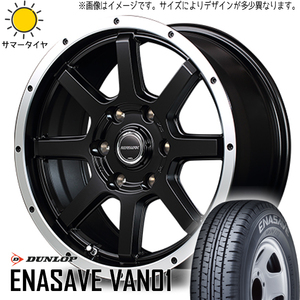 新品 ハイエース 195/80R15 107/105 ダンロップ エナセーブ VAN01 WF-8 15インチ 6.0J +33 6/139.7 サマータイヤ ホイール 4本SET