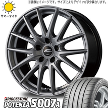 新品 スバル レガシィB4 BN9 225/55R17 ブリヂストン ポテンザ S007A SQ27 17インチ 7.0J +55 5/114.3 サマータイヤ ホイール 4本SET_画像1