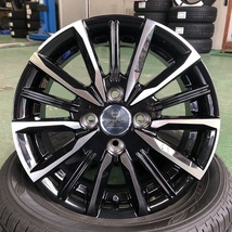 新品 アクア スイフト 165/70R14 14インチ ダンロップ WM03 スマック ヴァルキリー スタッドレス タイヤ ホイール セット 4本_画像2