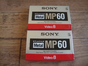 * new goods * free shipping SONY metal tape 2 piece set Video8 Sony Metal MP60 8 millimeter video *