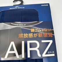 M■７６－８４ BODY WILD ボディワイルド　AIRZ　エアーズボクサー 前閉じ　グンゼ　1,650円の品　ウエストゴムない　紺　ネイビーブルー_画像4