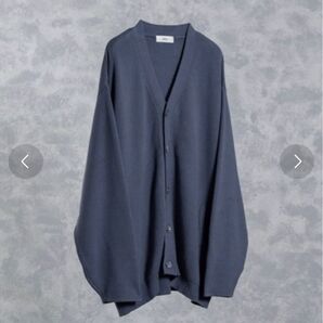 【カーディガン】ブルー extra quality Balloon sleeve dolman over cardigan