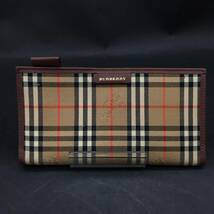 FG0718-35-3 バーバリー BURBERRY LONDON ブックカバー 手帳カバー ノバチェック ペンホルダー付 60サイズ_画像1