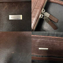 FG0721-13-3 BURBERRY バーバリー ビジネスバッグ ブラウン 本革 裏地 総柄 メンズ 30cm×41cm×8cm 100サイズ_画像8