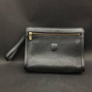 FG0928-67-3 セリーヌ CELINE クラッチバッグ セカンドバッグ レザー 黒 ブラック シリアル有 19x25.5x5cm 60サイズ