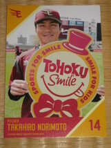 楽天イーグルス2018/TOHOKU SMILEチャリティカード★則本昴大_画像1