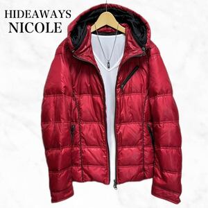 HIDEAWAYS NICOLE ダウンジャケット　アウター　赤　レッド