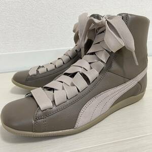 PUMA BLACK LABEL レザーハイカットレースアップスニーカー