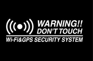 [外貼りタイプ] 汎用タイプ Wi-Fi & GPS セキュリティーステッカー3枚セット