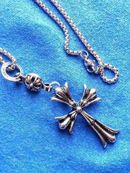 ☆ スカル ボールクロス & ダガー ネックレス シルバー925 新品 未