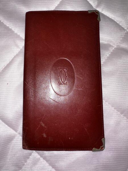 Cartier カルティエ カードケース 赤 ボルドー レディース　財布