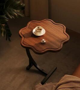 実用 オリジナル高級花びら雲形サイドテーブル別荘ナイトテーブルリビング北欧木製 コーヒーテーブル 贅沢