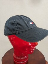 【値下げ】TOMMY HILFIGER トミーヒルフィガー NAVY ネイビー 紺 キャップ 野球帽 ベースボール レア ビンテージ ONE SIZE フリーサイズ_画像8