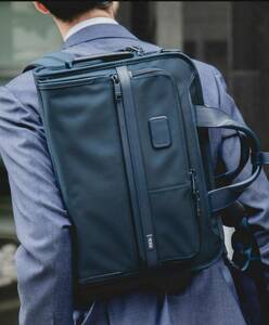 別注品●定価95,700円●極美品●TUMI for SHIPS: 『ALPHA 3』2603182NVS3E 3WAY スリム ブリーフ リュックサック ネイビー