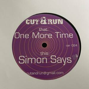 Cut & Run - One More Time / Simon Says, Daft Punk, Cut & Run car 024 レコード ブレイクス UK Breakbeats Nu Skool Breaks