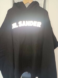 新品未使用タグ☆JIL SANDERx Arc'teryx Reflection black☆ジルサンダー フロントロゴ　リフレクター　パーカー 黒 size L