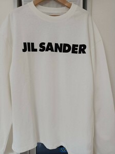 新品未使用タグ☆JIL SANDER ☆ジルサンダー ロンT White フロントロゴ 長袖シャツ 白 size M 