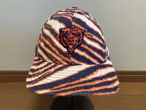 レア 80s 90s USA製 ヴィンテージ Chicago Bears ZUBAZ社製 セブラ柄 シカゴベアーズ 総柄 CAP キャップ アメフト NFL ZUBAZ社製