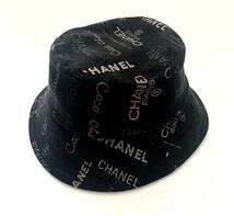 新品 22SS CHANEL ブラックデニムバケットハット シャネル _画像4