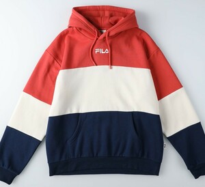 ◆新品◆ 定価5500円!! FILA フィラ フード付きパーカー プルオーバー ビッグシルエット スポーツウェア トレーナー ユニセックス Mサイズ