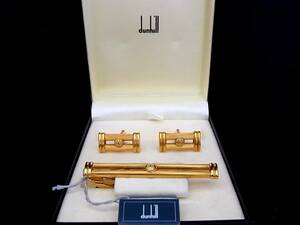 *N4500*# tag attaching new goods #[dunhill] Dunhill [ Gold ]# cuffs & necktie tweezers!