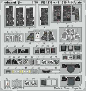 エデュアルド 1/48 グラマン F-14A トムキャット 後期型 内装エッチングパーツ (タミヤ用) プラモデル用パーツ EDU491239