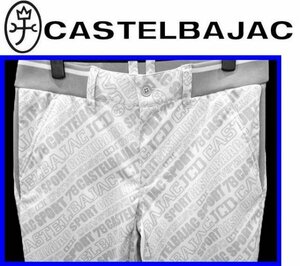 秋冬★50(90cm)★\25300〓CASTELBAJACカステルバジャック〓ロゴ総柄転写ボンディングパンツ01