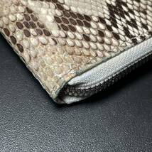 Hender Scheme エンダースキーマ python square zip purse パイソン スクエアジップ パース 2つ折り 財布 ウォレット ヘビ革 牛革_画像6