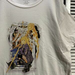 1スタ 白 キャラ Tシャツ デスノート 天音みさ DEATH NOTE 半袖 90s 00s YJC ビンテージ アメリカ 古着 ベール 卸 仕入れ