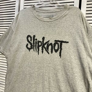 1スタ グレー バンド Tシャツ スリップノット Slipknot メタル 半袖 90s 00s YDT ビンテージ 古着 ベール 卸 仕入れ