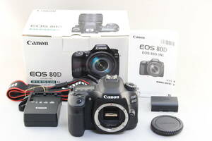 AA (新品同様) Canon キャノン EOS 80D ボディ ショット数43回 初期不良返品無料 領収書発行可能
