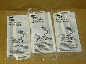 ▽SUN 250-1007-01 静電気防止 リストストラップ 3本 新品 サンマイクロシステムズ 3M 2209 Disposable Wrist Strap